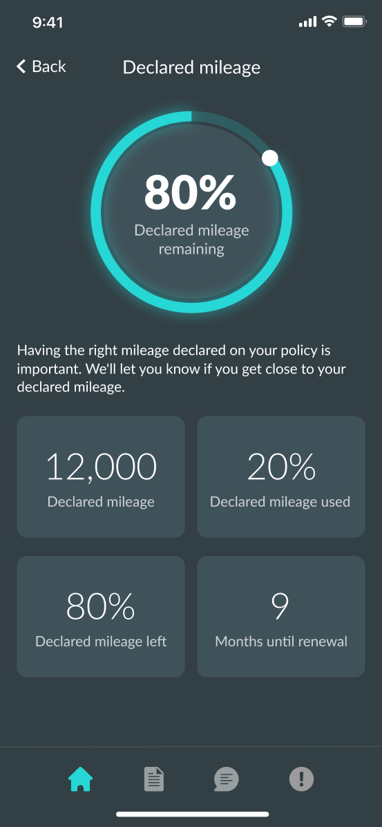 Ticker app - mileage